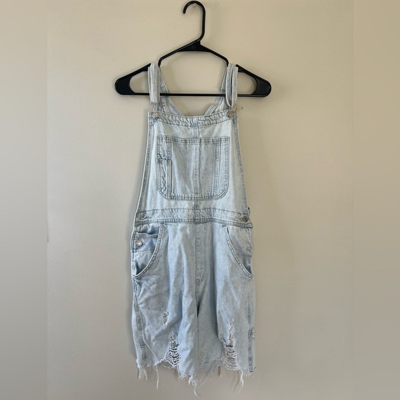 &Denim Denim - Light Blue Denim Women's Overalls
